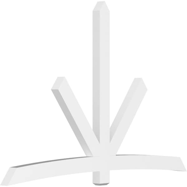 Ekena Millwork Alberta Architectural Grade PVC Gable Bracket, 108"W x 72"H x 4"D x 6"F, 16/12 Pitch GBP108X72X0406ALB00 - main